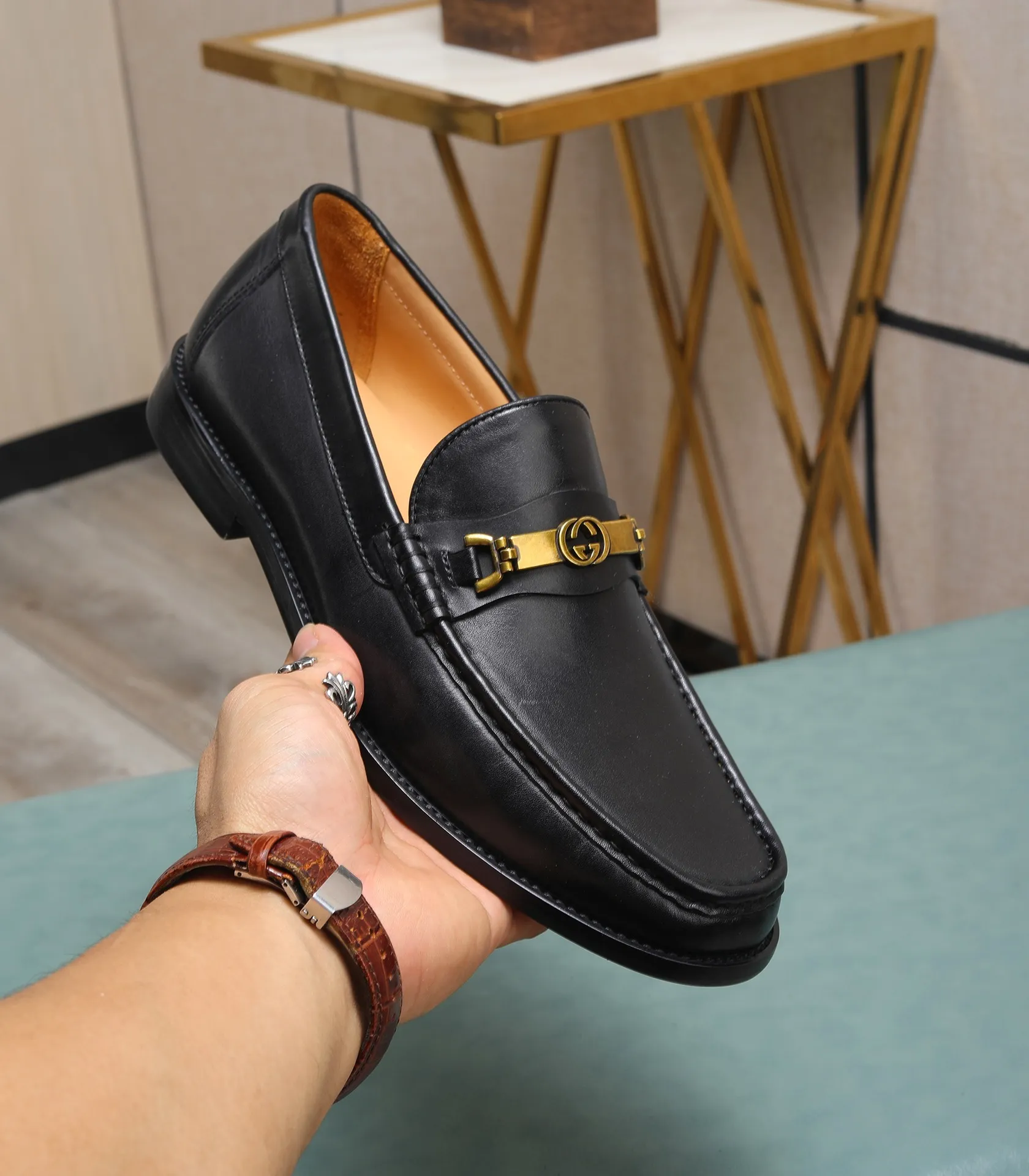Men's shoes 💰580 📛📛Original (water-dyed cow lining) Gucci GUCCI official website formal shoes 🌀 Italian 🇮🇹 imported cowhide ➕ top imported water-dyed cowhide lining 💋 fine handmade original bottom, the real thing looks better when photographed in person Standard size 38-44